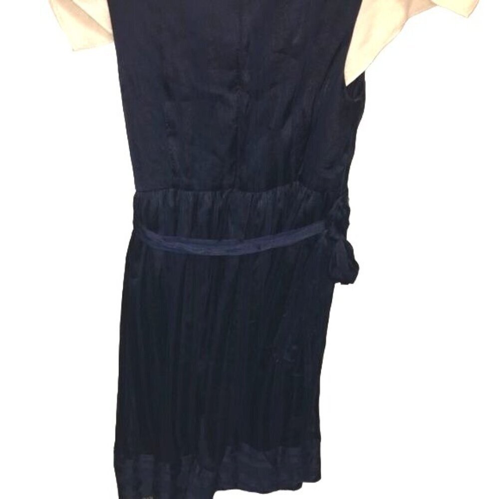 Dress Barn Luxe By Carmen Marc Valvo Womens Dress Navy Blue Size 14 NWOT - Picture 3 of 7